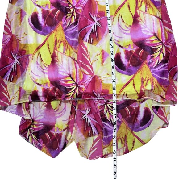 Womens Size PS Tropical Sleeveless Halter High Low Dress With Chain Neckline - Picture 7 of 11